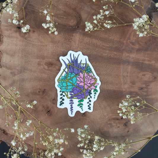 Succulent D20 Terrarium Sticker