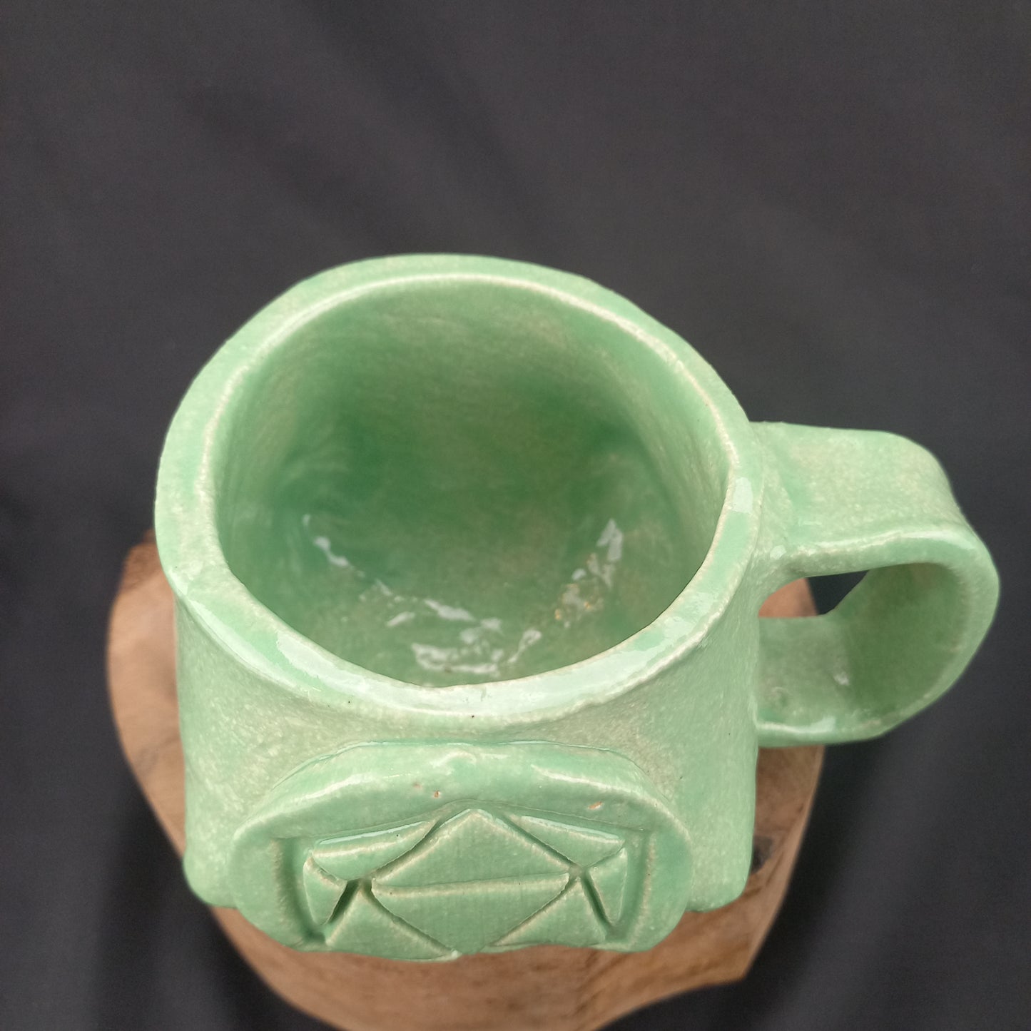 Green D20 Darted Mug