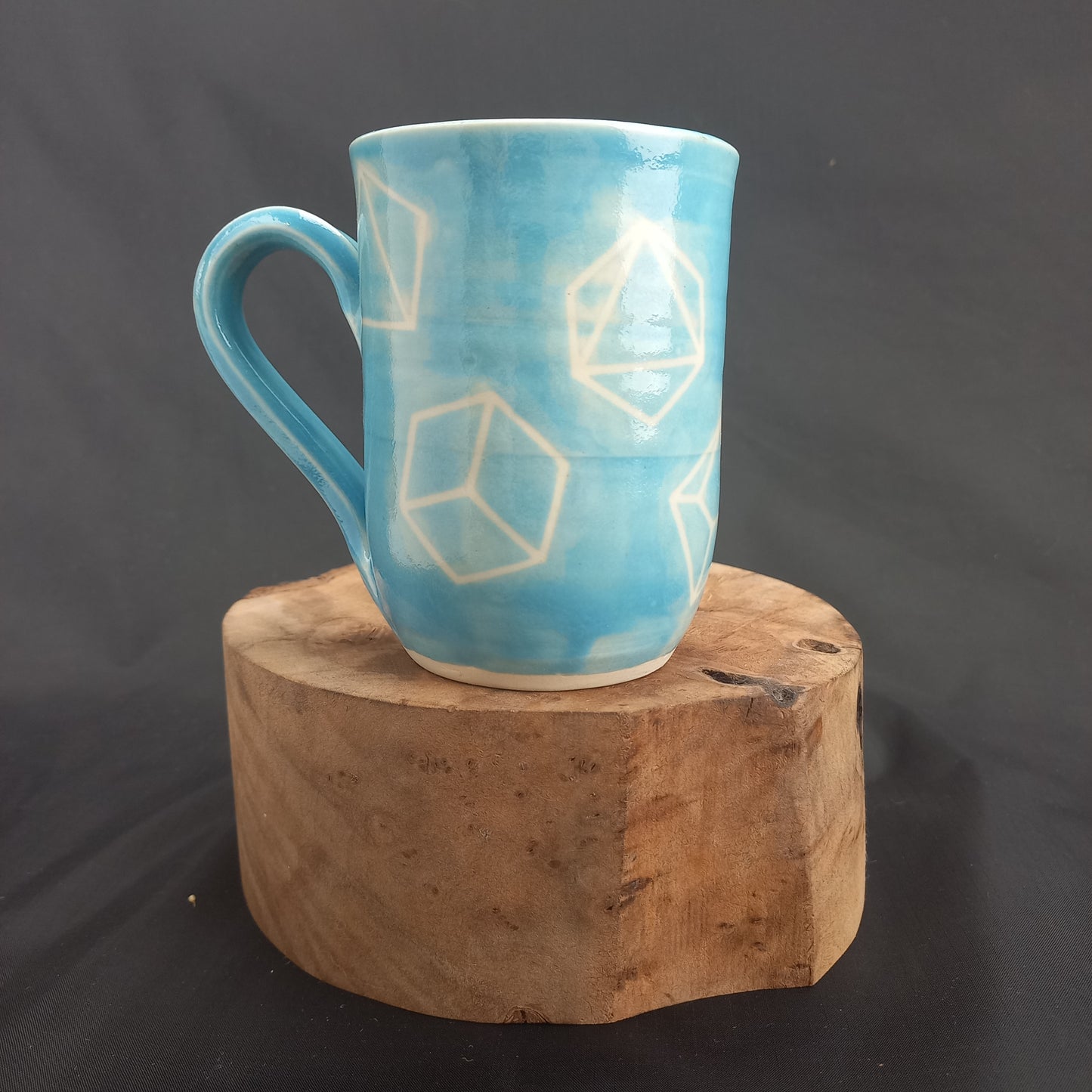 Blue Polyhedral Dice Mug
