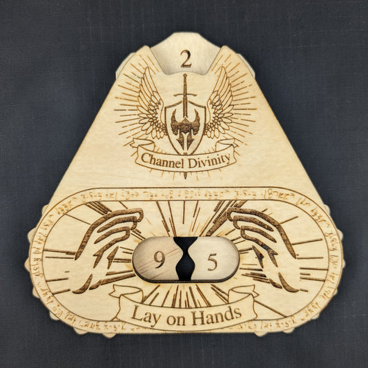 Paladin- Channel Divinity and Lay on Hands Tri Tracker Token