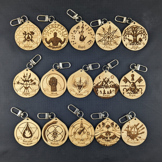 D&D Class Key Ring