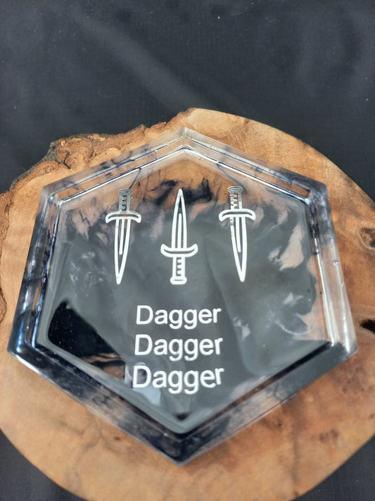 Dagger Dagger Dagger Resin Coaster