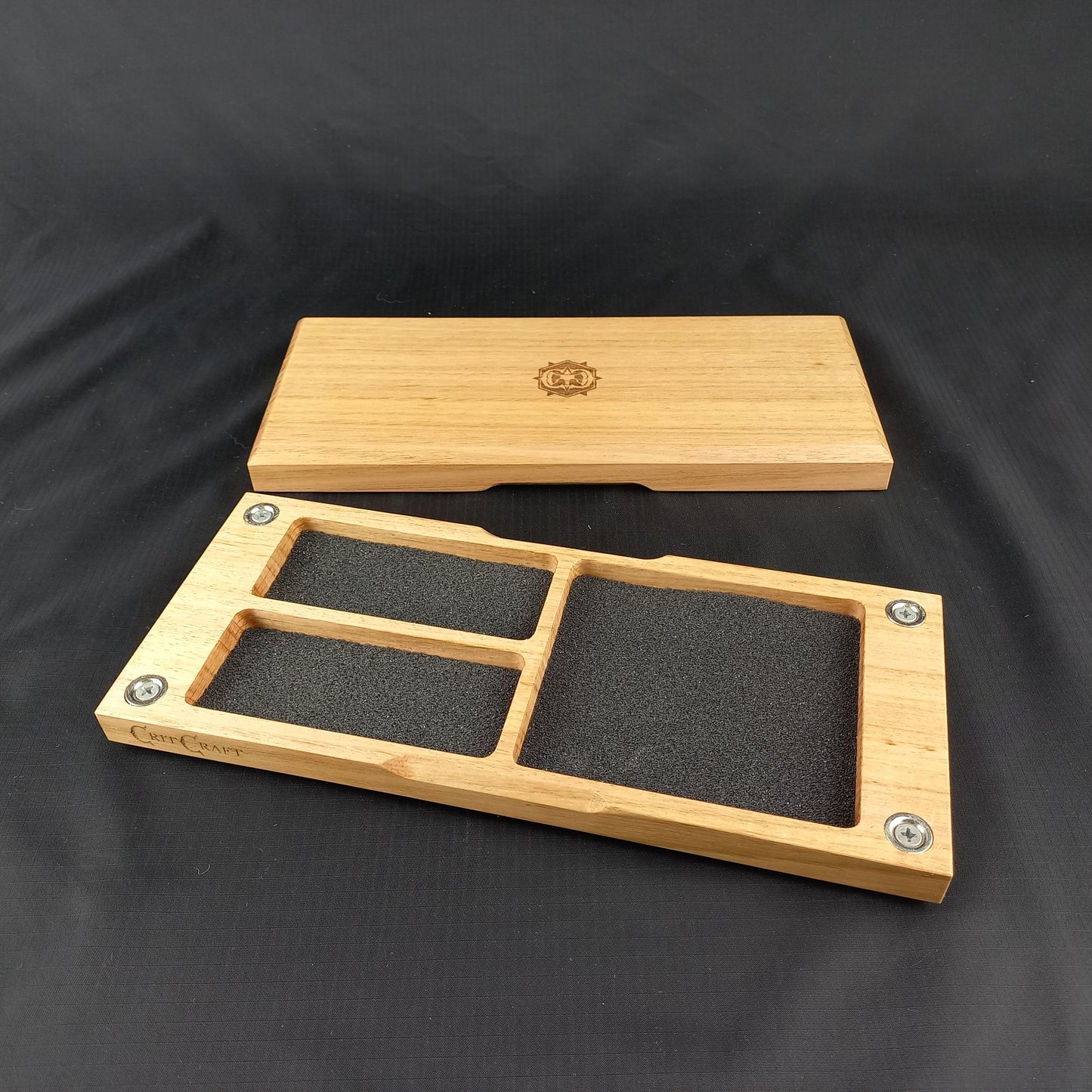 Level 3 Dice Vault Half Caster Solid Tasmanian Oak Level Up Series