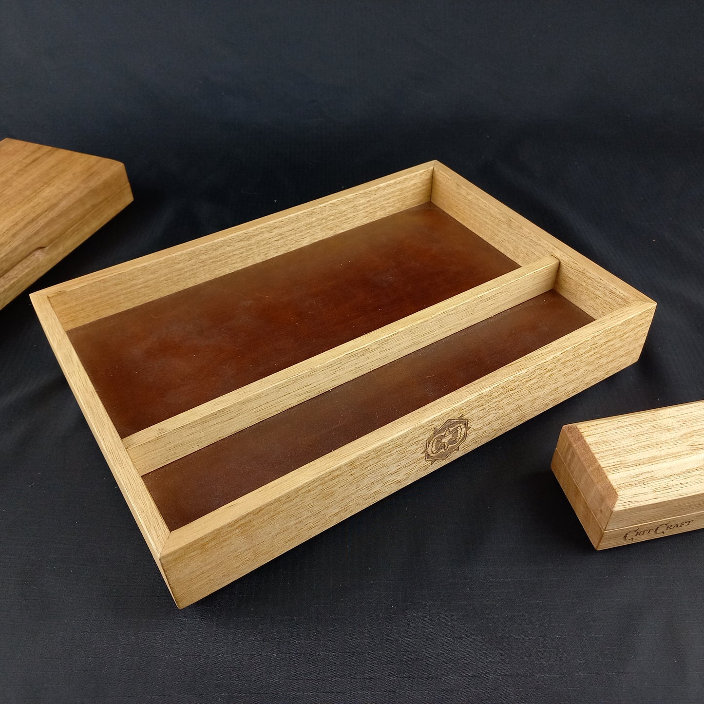 Dice Tray of Holding Tasmanian Oak Level Up Series