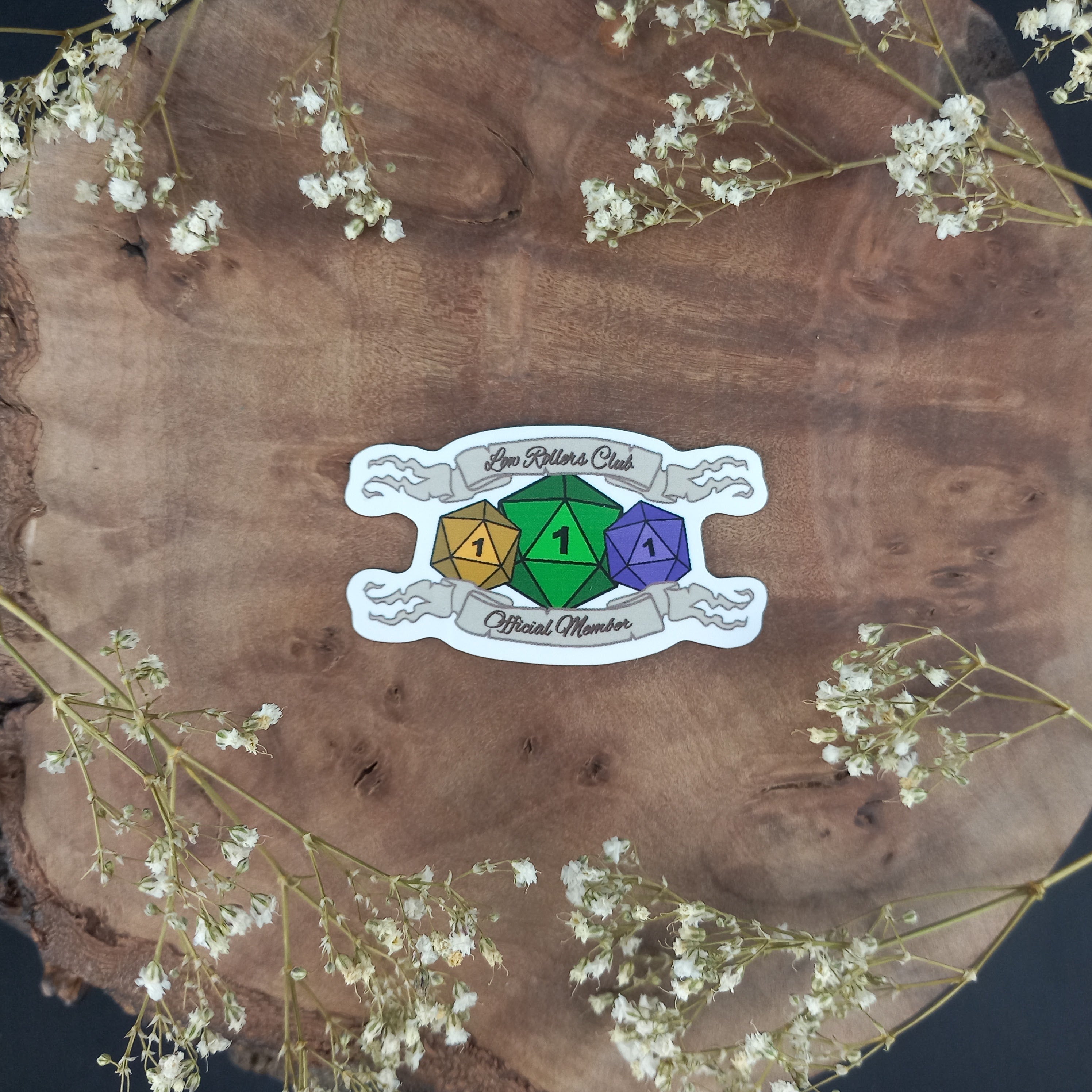 Low Rollers Club Scroll Sticker β critcraft