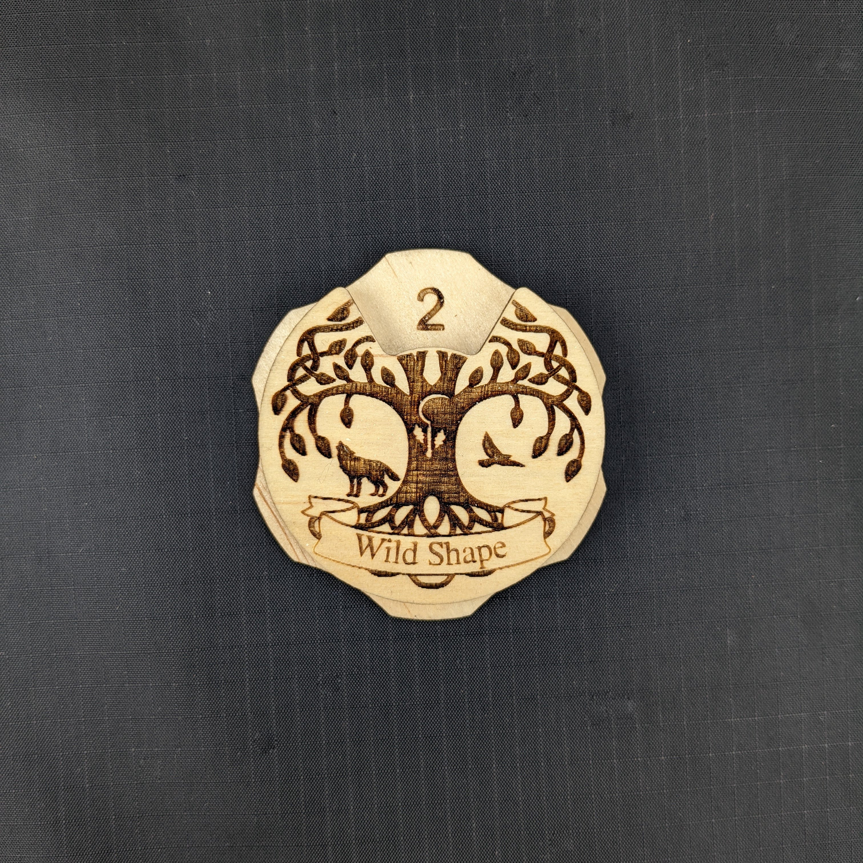 Barbarian Rage Spinning Wooden Tracker Token – critcraft