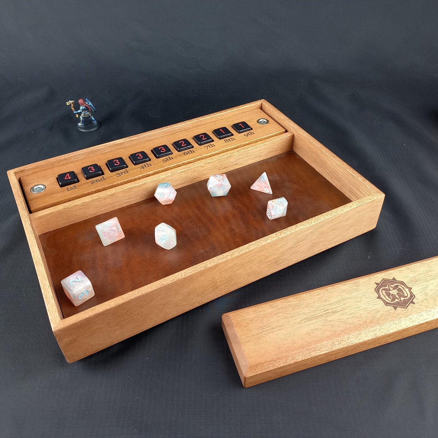 Dice Tray of Holding Queensland Maple Level Up Series